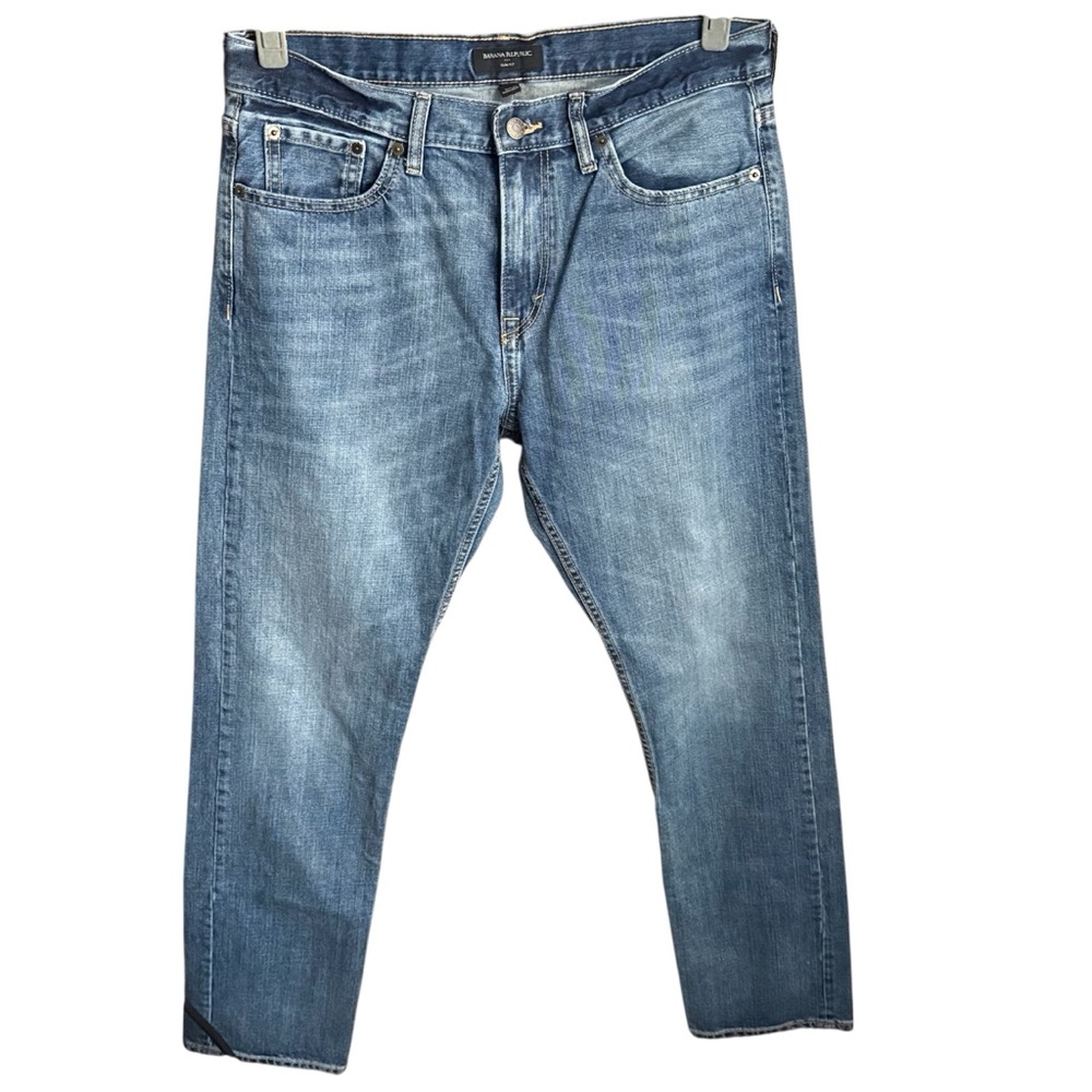 Banana Republic Men’s 33x32 Slim Fit Cotton Jeans Blue Classic Denim Medium Wash